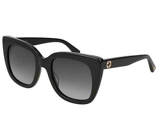 Gucci Women's Oversized Rectangle Sunglasses -Black | QVC