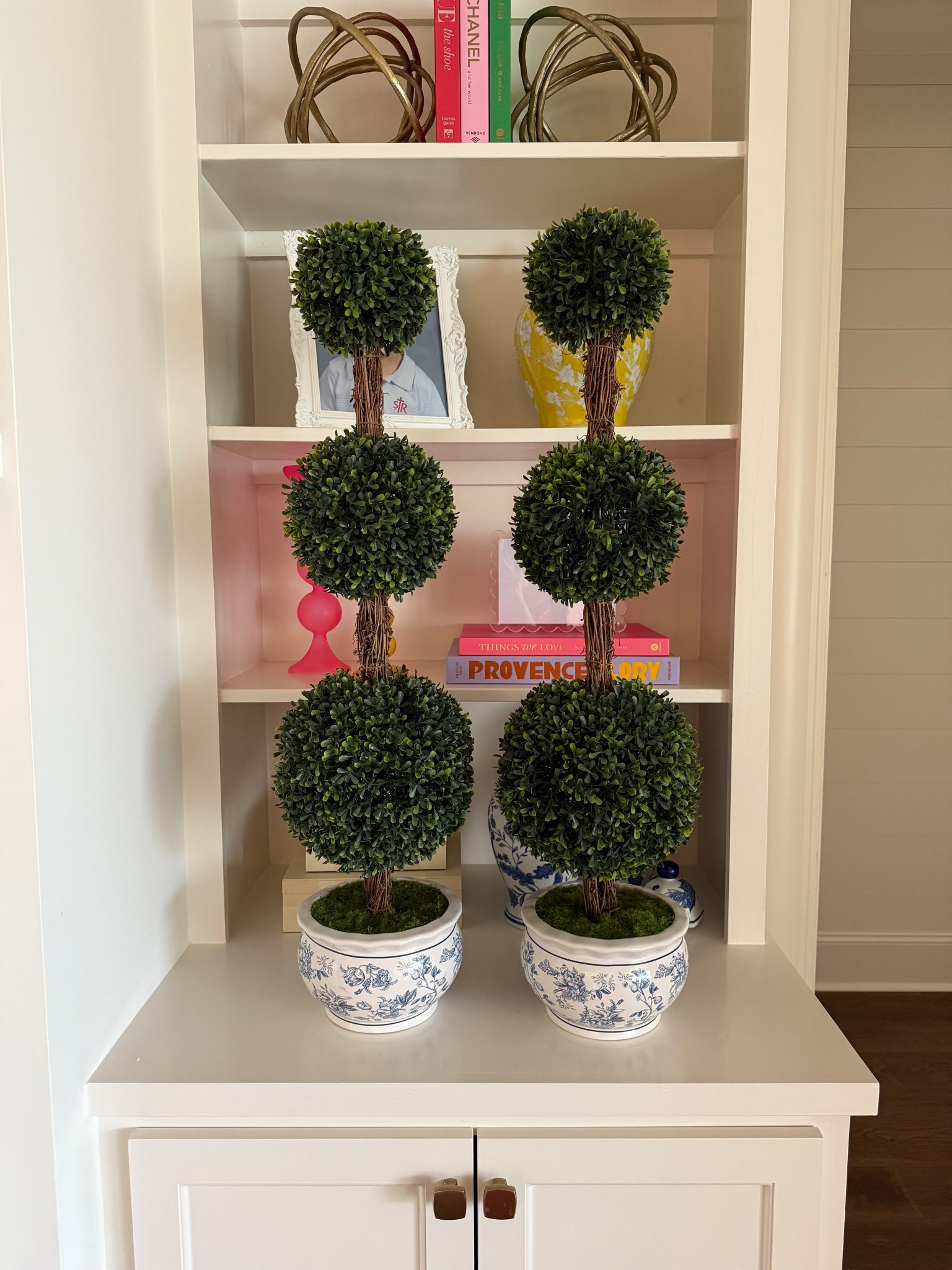 Boxwood topiary in blue and white pot / affordable topiaries 

#LTKSeasonal #LTKMothersDay #LTKHome