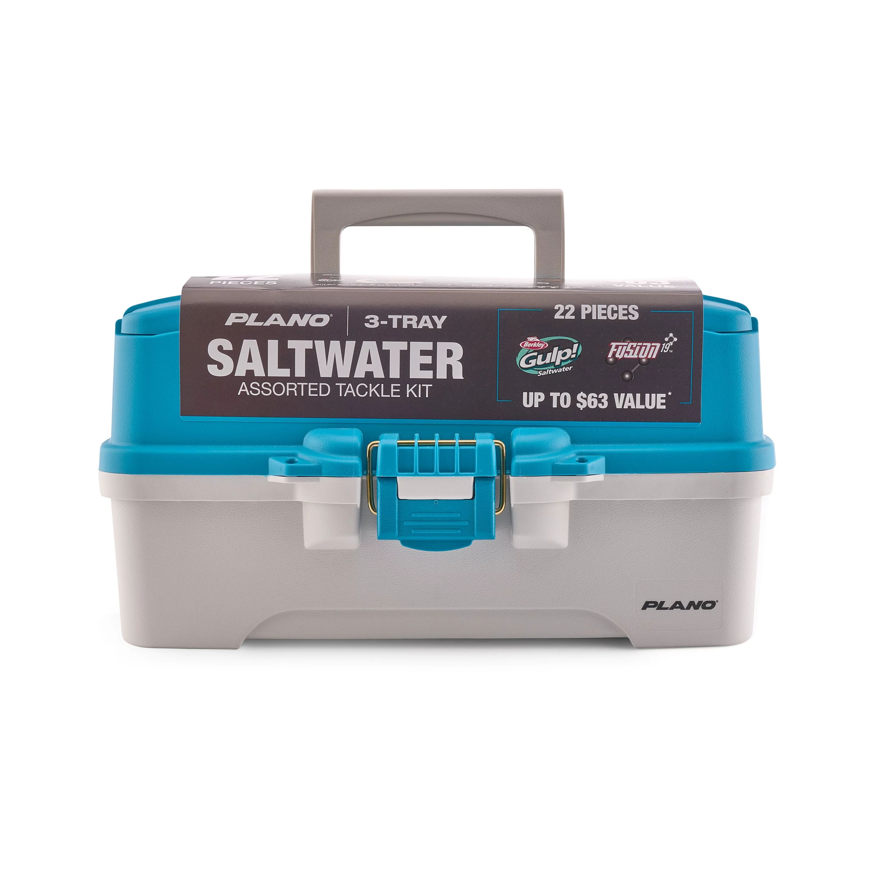 Plano 3-Tray Tackle Box with Berkley Saltwater Bait Kit | Walmart (US)