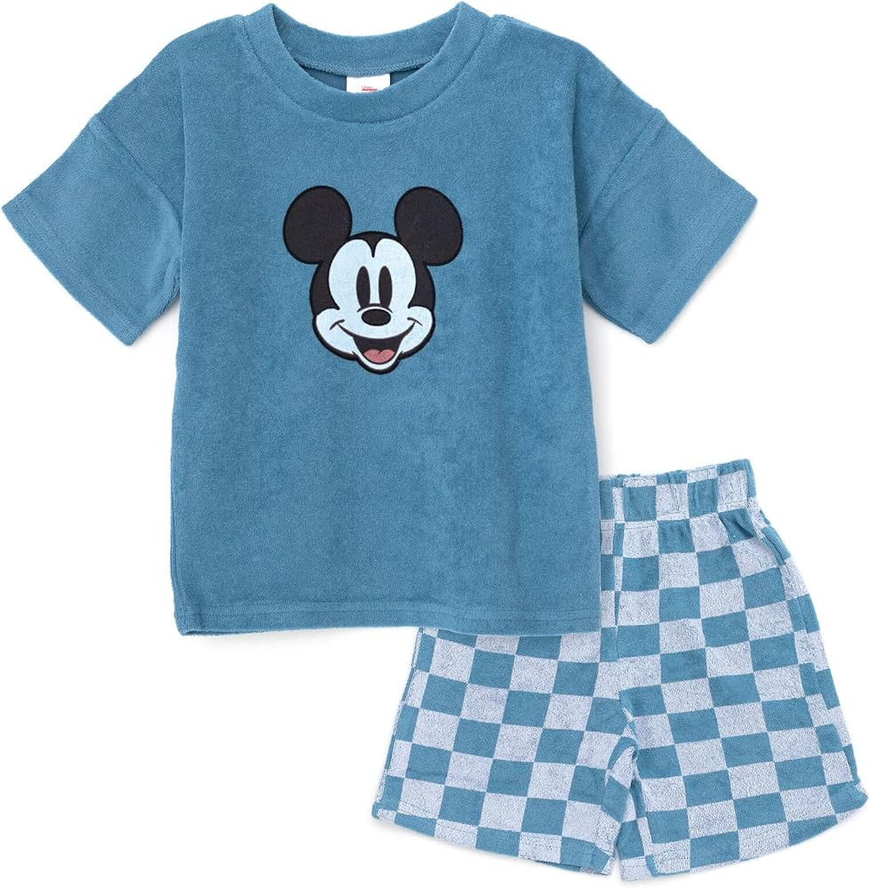 Disney Loop Terry Cloth T-Shirt and Shorts Outfit Set Toddler to Big Kid Sizes (2T - 10-12) | Amazon (US)