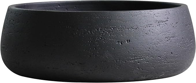 Olly & Rose Copenhagen Large Ceramic Planter Bowl Shallow Plant Pot - Matt Black Flower Pot Indoo... | Amazon (US)