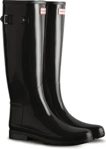 Hunter Refined Tall Gloss Waterproof Rain Boot | Nordstrom | Nordstrom