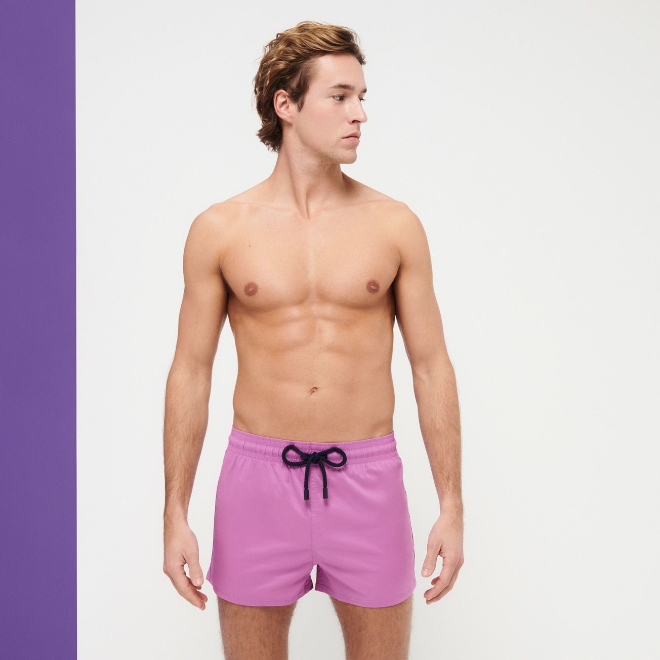 Men Swim Trunks Short and Fitted Stretch Solid | Vilebrequin (US)