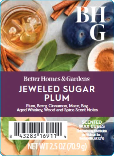 Jeweled Sugar Plum Scented Wax Melts, Better Homes & Gardens, 2.5 oz (1-Pack) | Walmart (US)