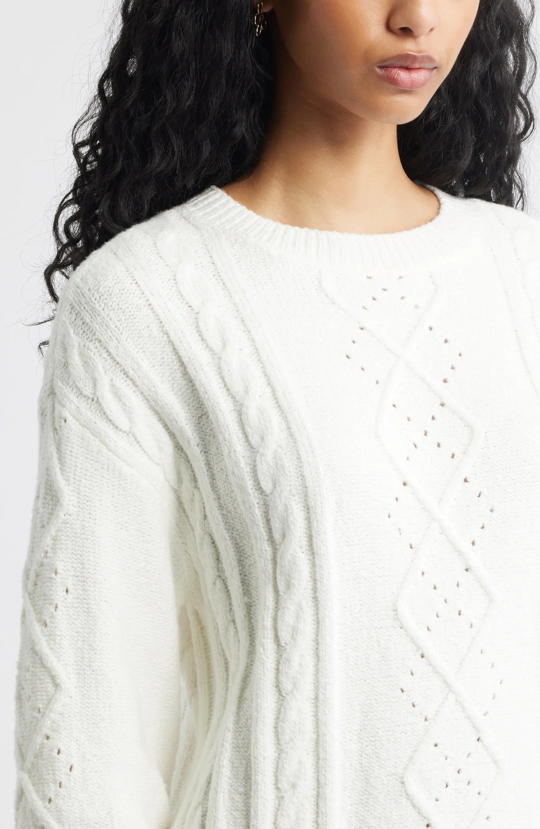 Long Sleeve Cable Knit Sweater Dress | Nordstrom