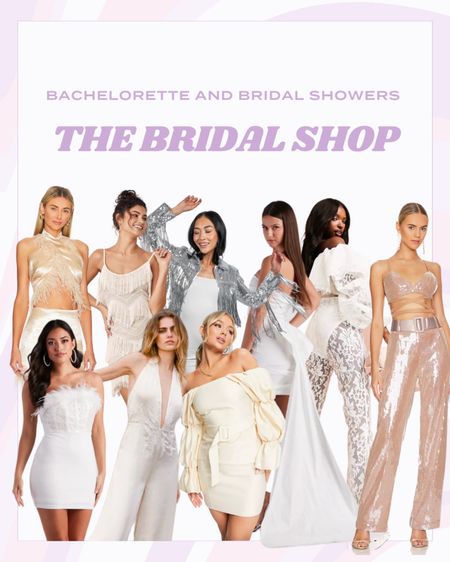 Bridal bachelorette party | bridal shower | white  dress | sequin jacket 

#LTKstyletip #LTKwedding