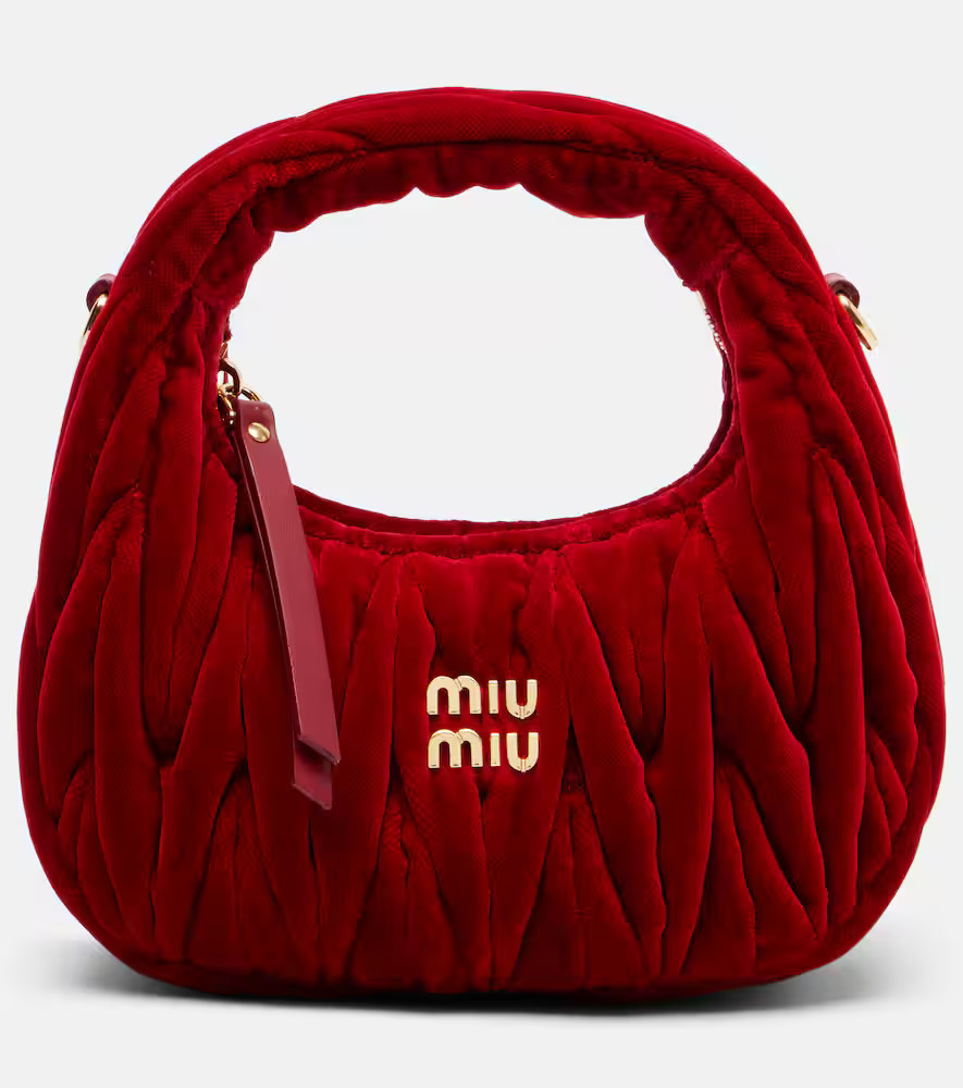 حقيبة بمقبض يد علوي من المخمل Wander Mini | Mytheresa (INTL)