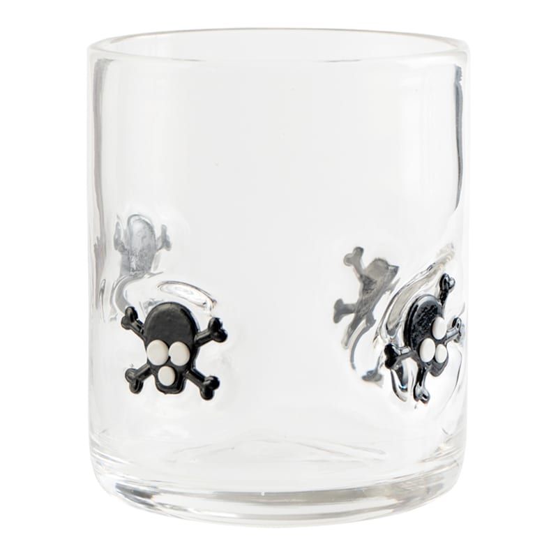 Southern Gothic Cross Bone Skull Icon Double Old Fashioned Glass | At Home