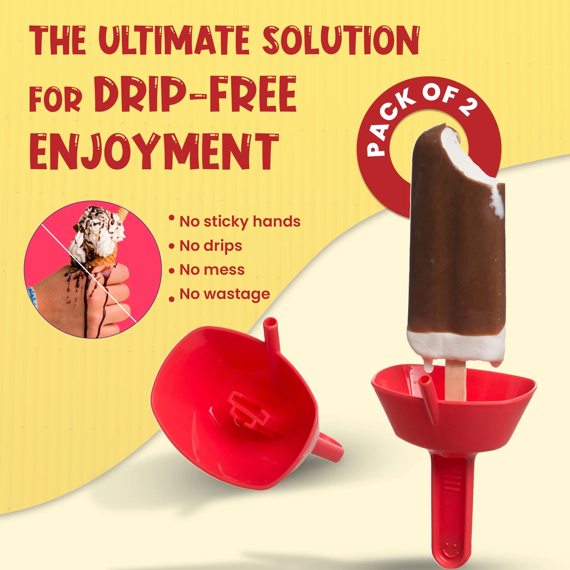 THE ORIGINAL Pop No Drop Popsicle Holder - BPA Free & Dishwasher Safe - Mess-Free Frozen Treats H... | Walmart (US)