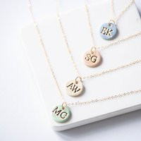Double Initial Classic Charm 18" Necklace | Susan Gordon Pottery