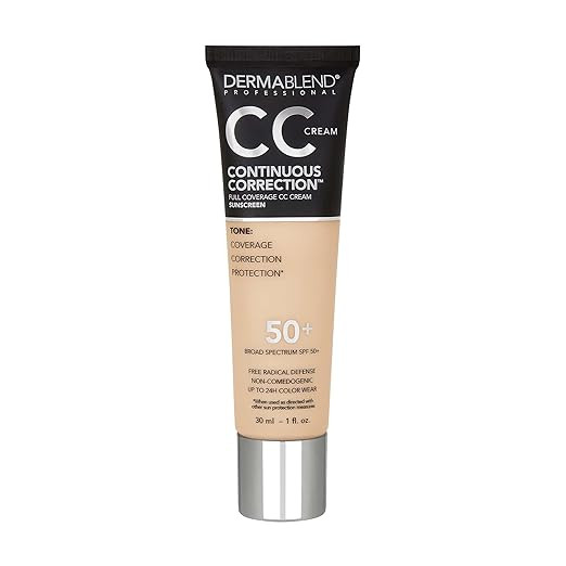 Dermablend Continuous Correction Tone-Evening CC Cream Foundation SPF 50+, Full Coverage Foundati... | Amazon (US)