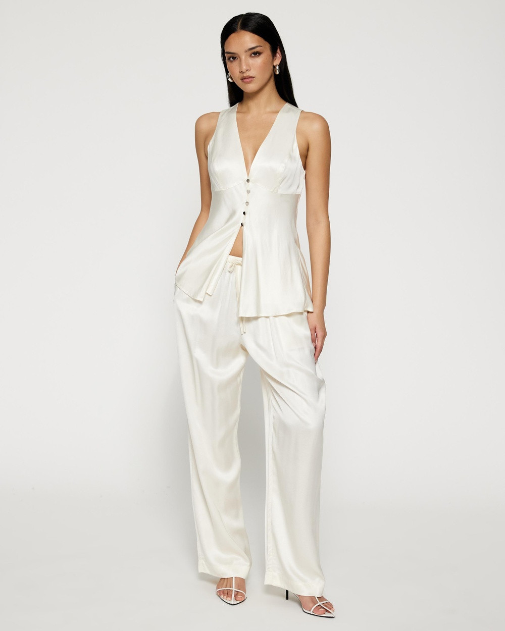 Lover - Emmie Satin Pants - Pants (Cream) Emmie Satin Pants | THE ICONIC (AU & NZ)