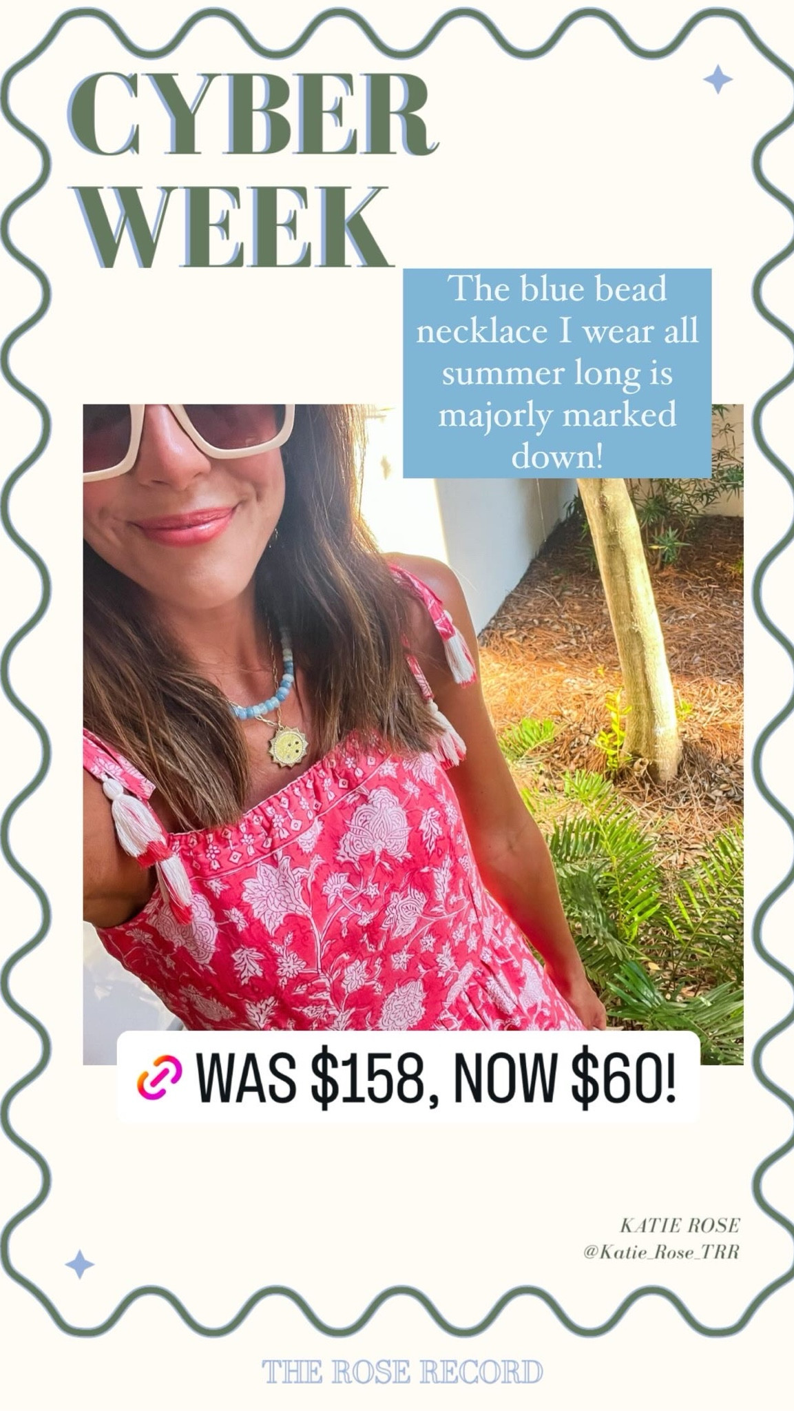 Bead blue necklace 

#LTKCyberWeek #LTKGiftGuide #LTKsalealert