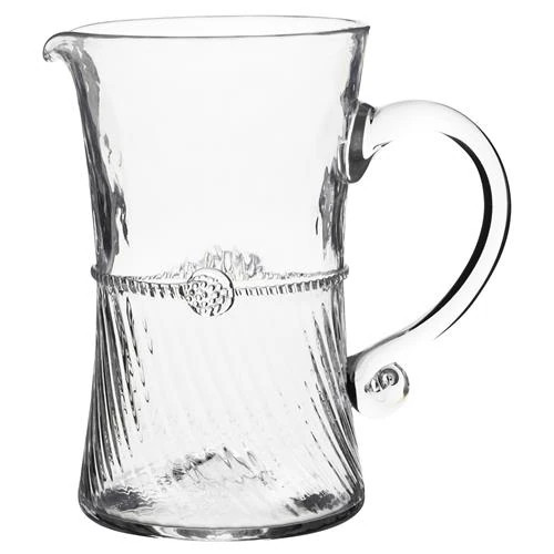Juliska Graham Modern Classic Clear Glass Bar Pitcher | Kathy Kuo Home