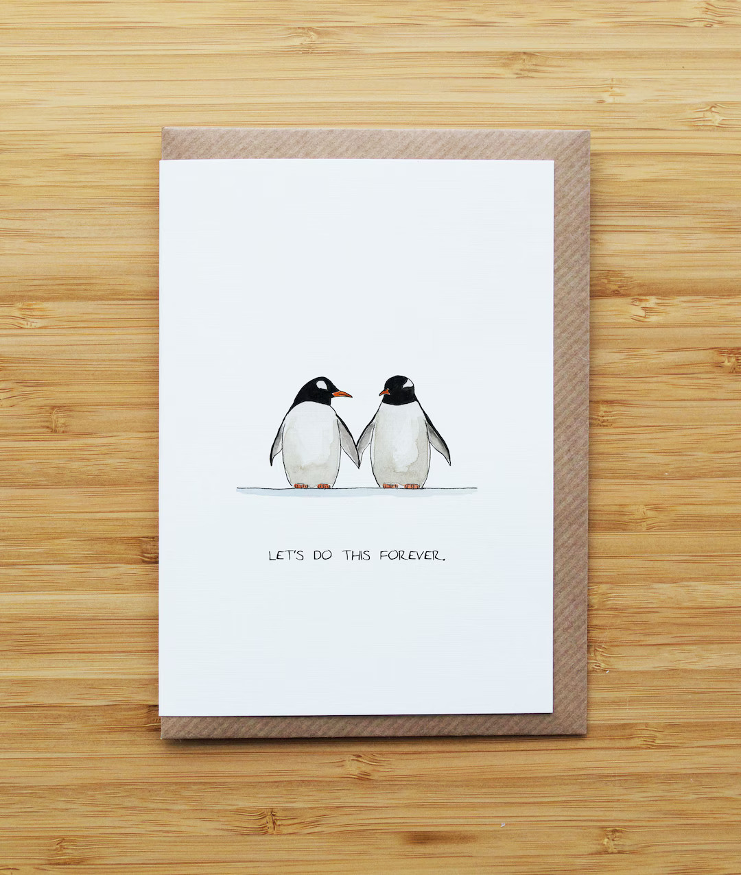 Penguin Love Card or Print | Etsy (CAD)