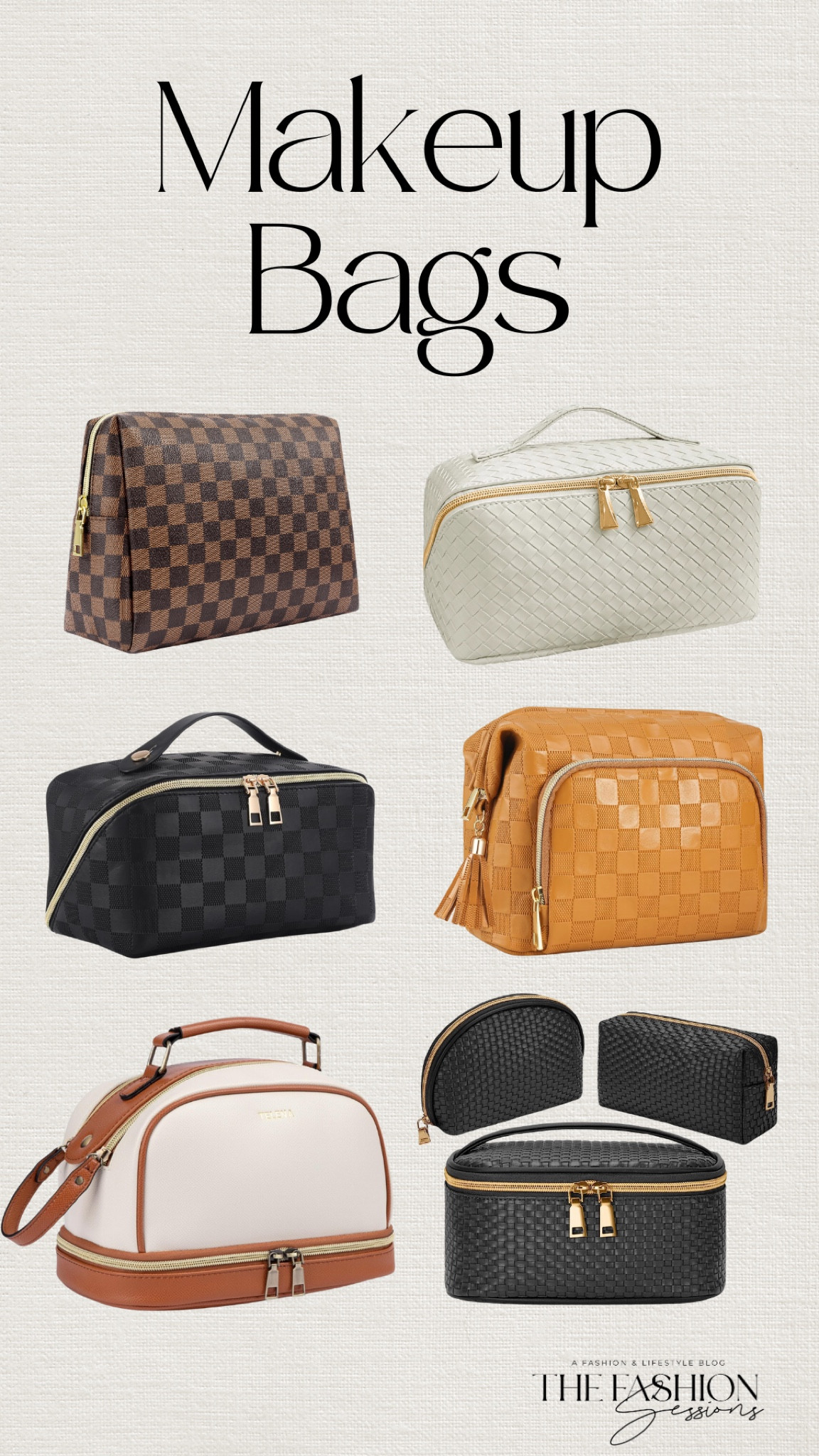 Affordable makeup bags that look designer 

Makeup bag | Beauty | Accessory | Makeup | Beauty Items | Travel | The Fashion Sessions | Tracy 

#LTKbeauty #LTKtravel #LTKitbag