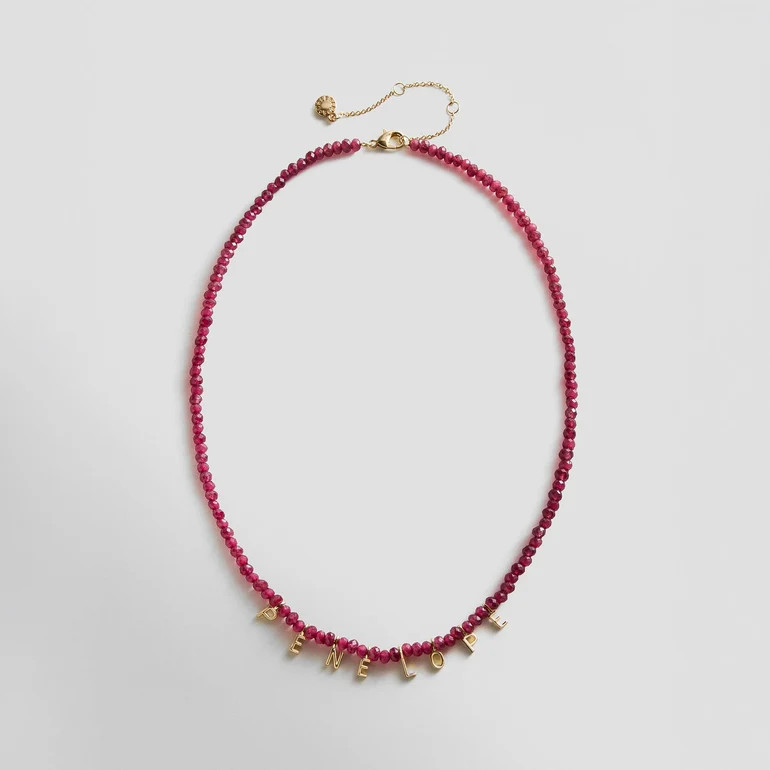 Mini Semi-Precious Custom Necklace - Red Jasper | BaubleBar
