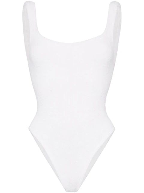 Hunza G Scoop Neck Swimsuit - Farfetch | Farfetch (US)