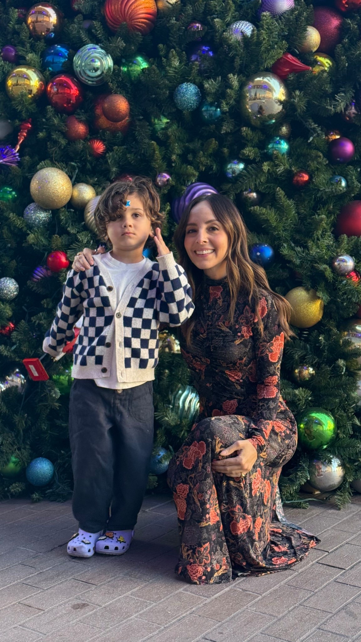 Festive in dark florals for the Nutcrakcer with baby! 

Both the dress and my boots are on sale! 