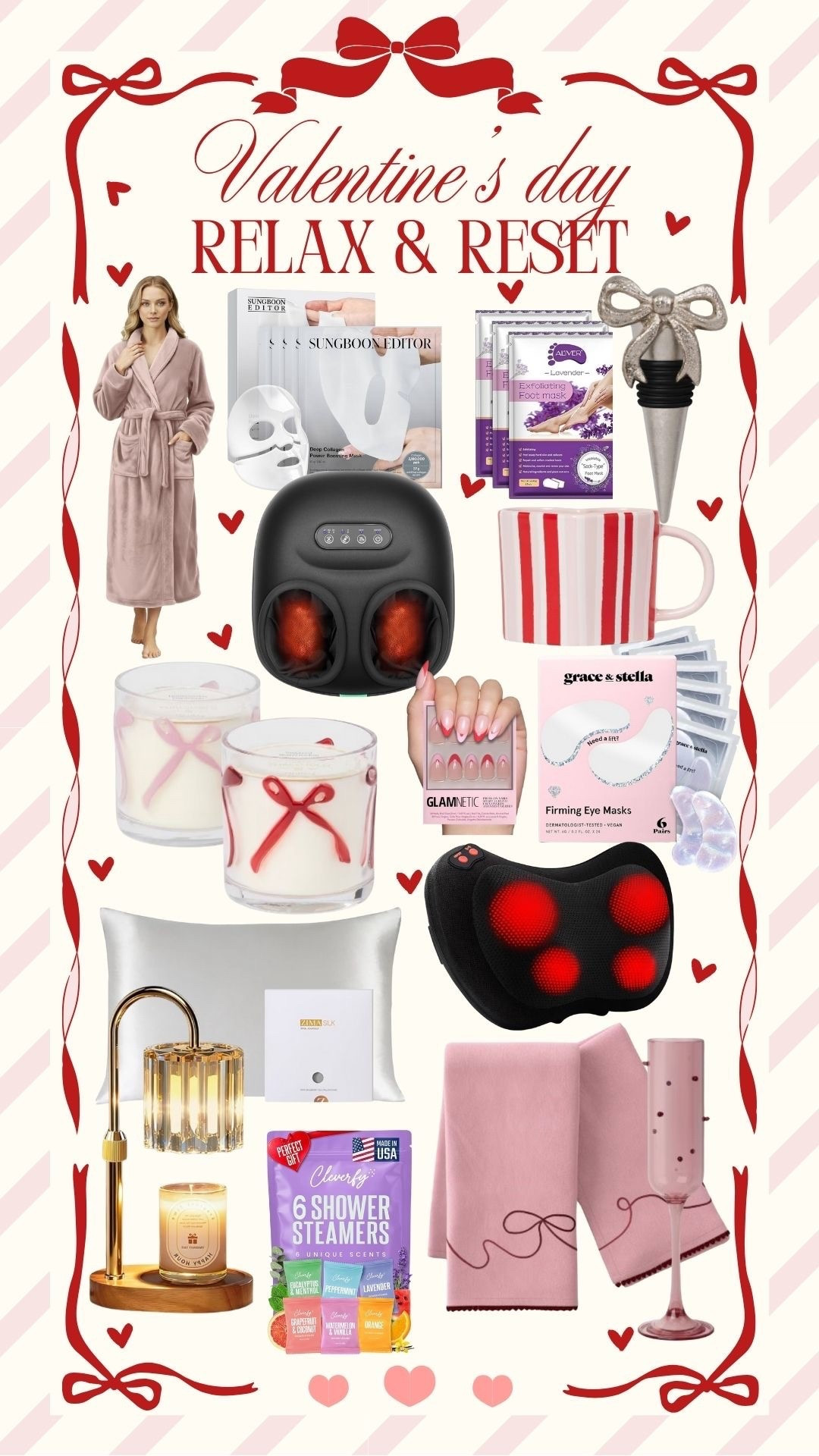 Relax and reset Valentines Day gift inspo!! Specially for all of those mamas out there going through it! I see you 💕 

@Target @amazonfindsandfashion 

#valentinesday #amazon #target #giftsformom #relax #pamper #spaday #athomespa #treatyourself #momsvalentines #giftsshewants

#LTKmomlife #LTKValentine #LTKselfcare