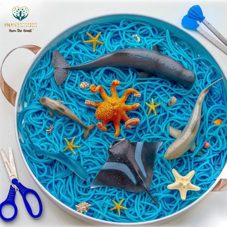 Ocean 🌊 Spaghetti Sensory Bin

#LTKkids #LTKfamily #LTKbaby