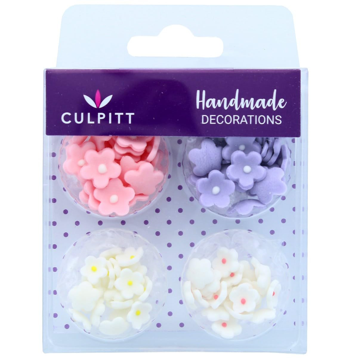 Culpitt Mini Flowers Assorted Sugar Pipings, 6mm and 10mm Sugar Paste Flowers with Royal Icing Ce... | Amazon (US)