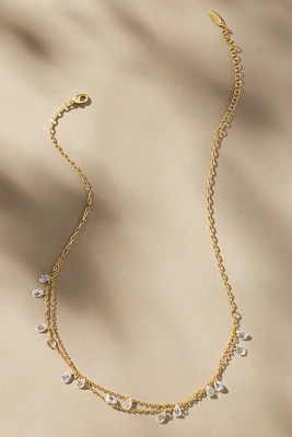 Drippy Crystal Layered Necklace | Anthropologie (US)