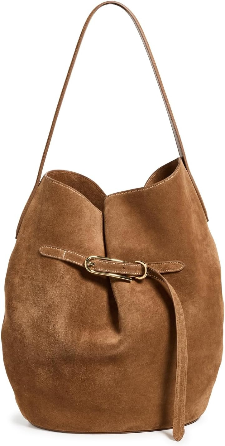 Liffner Women's Belted Large Suede Bucket Bag | Amazon (US)