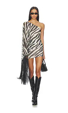superdown Katana Mini Dress in Zebra from Revolve.com | Revolve Clothing (Global)