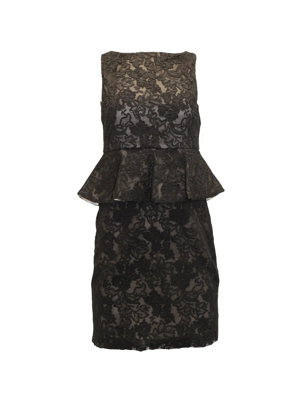 alice + olivia Josephine lace peplum mini dress - Black | Farfetch Global