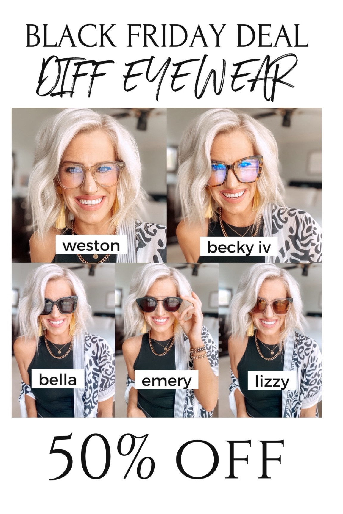 Diff Eyewear 50% off for Black Friday 

#LTKsalealert #LTKCyberWeek #LTKfindsunder100