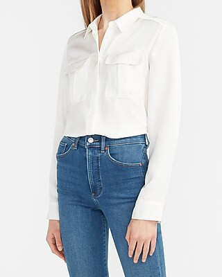 Button-Up Military Shirt | Express
