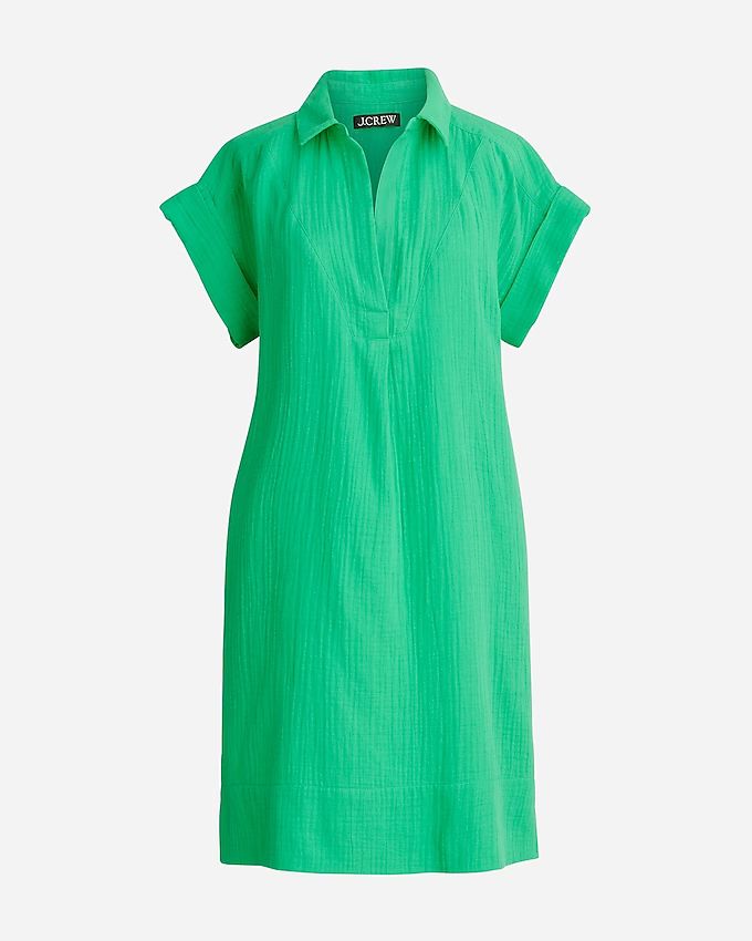 V-neck shirtdress in soft gauze | J.Crew US