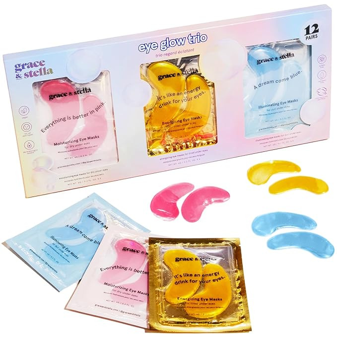 Grace & Stella Under Eye Patches, Christmas Gifts for Women (12 Pairs) Christmas Gifts for Mom, E... | Amazon (US)