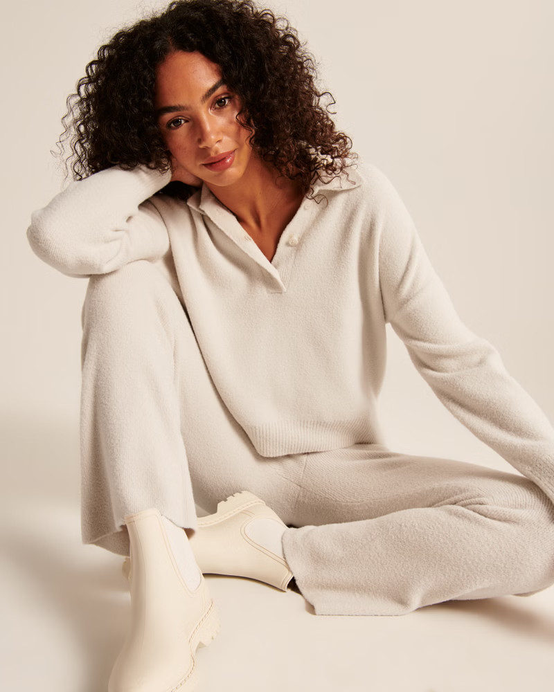 DreamLush Long-Sleeve Polo | Abercrombie & Fitch (US)