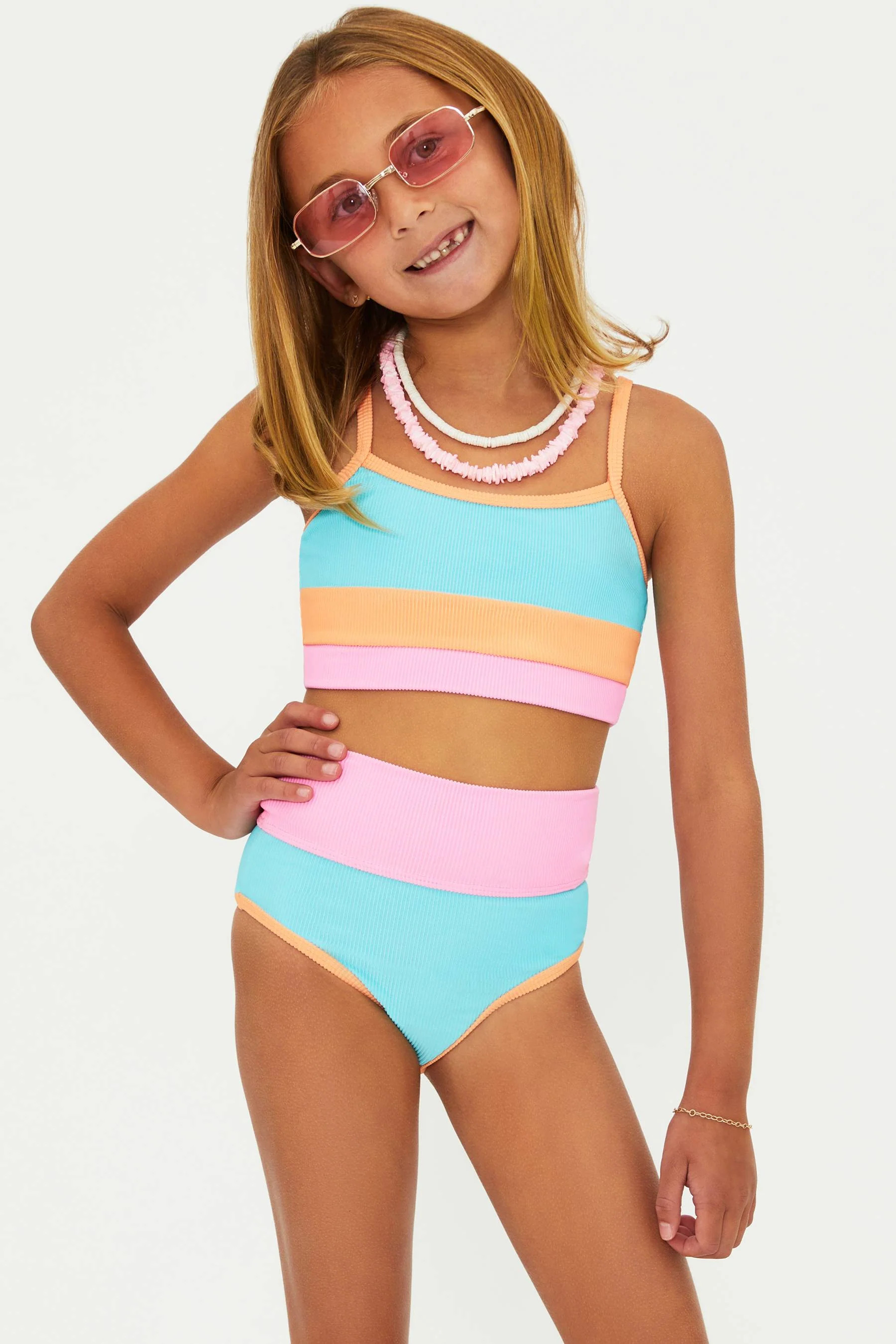 Little Eva & Emmie Set Crush Colorblock | Girls Swimsuits | Beach Riot | Beach Riot