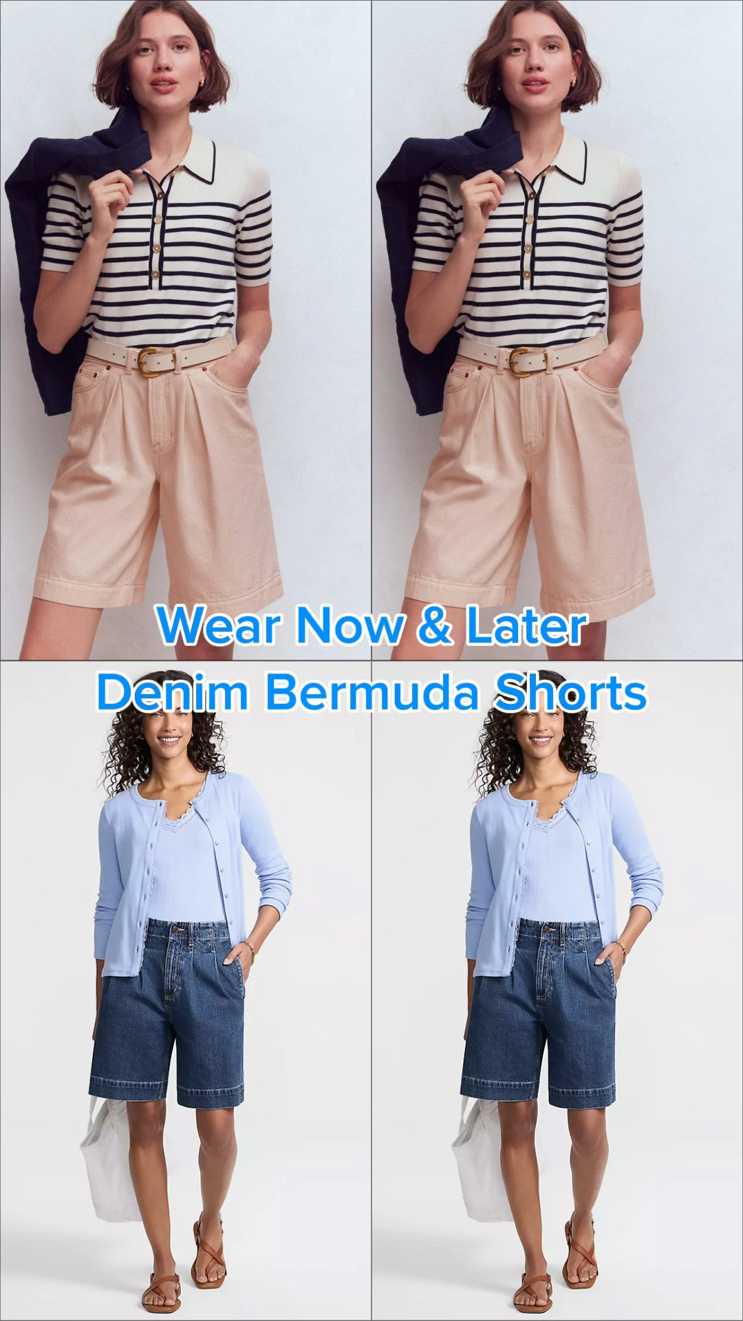 Stop scrolling: I found the ultimate summer-to-fall transition piece. Denim Bermuda shorts are officially the “wear now, wear later” staple your
wardrobe needs. Rock them in August with a breezy tank and sandals, then transition
seamlessly into October by adding a chunky sweater and loafers. #LateSummerOutfit #FallOutfit #TransitionStyle

#LTKOver40 #LTKTravel #LTKSeasonal