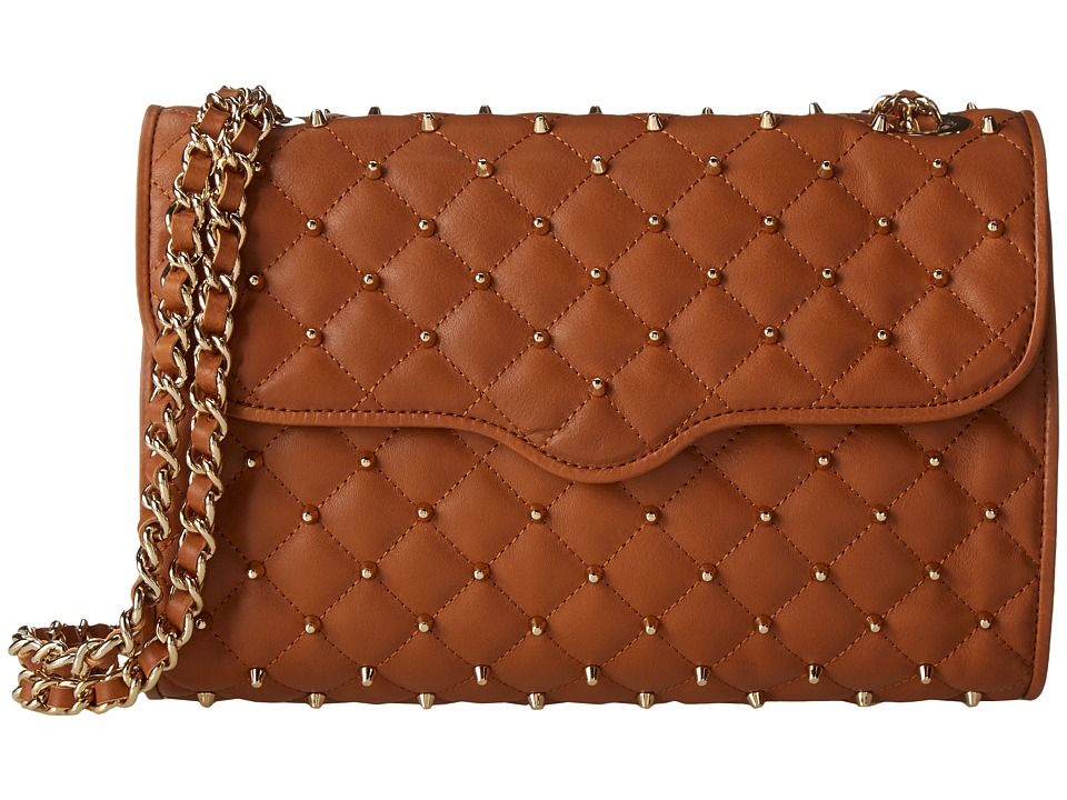 Rebecca Minkoff Quilted Affair With Studs (Almond) Satchel Handbags | Zappos