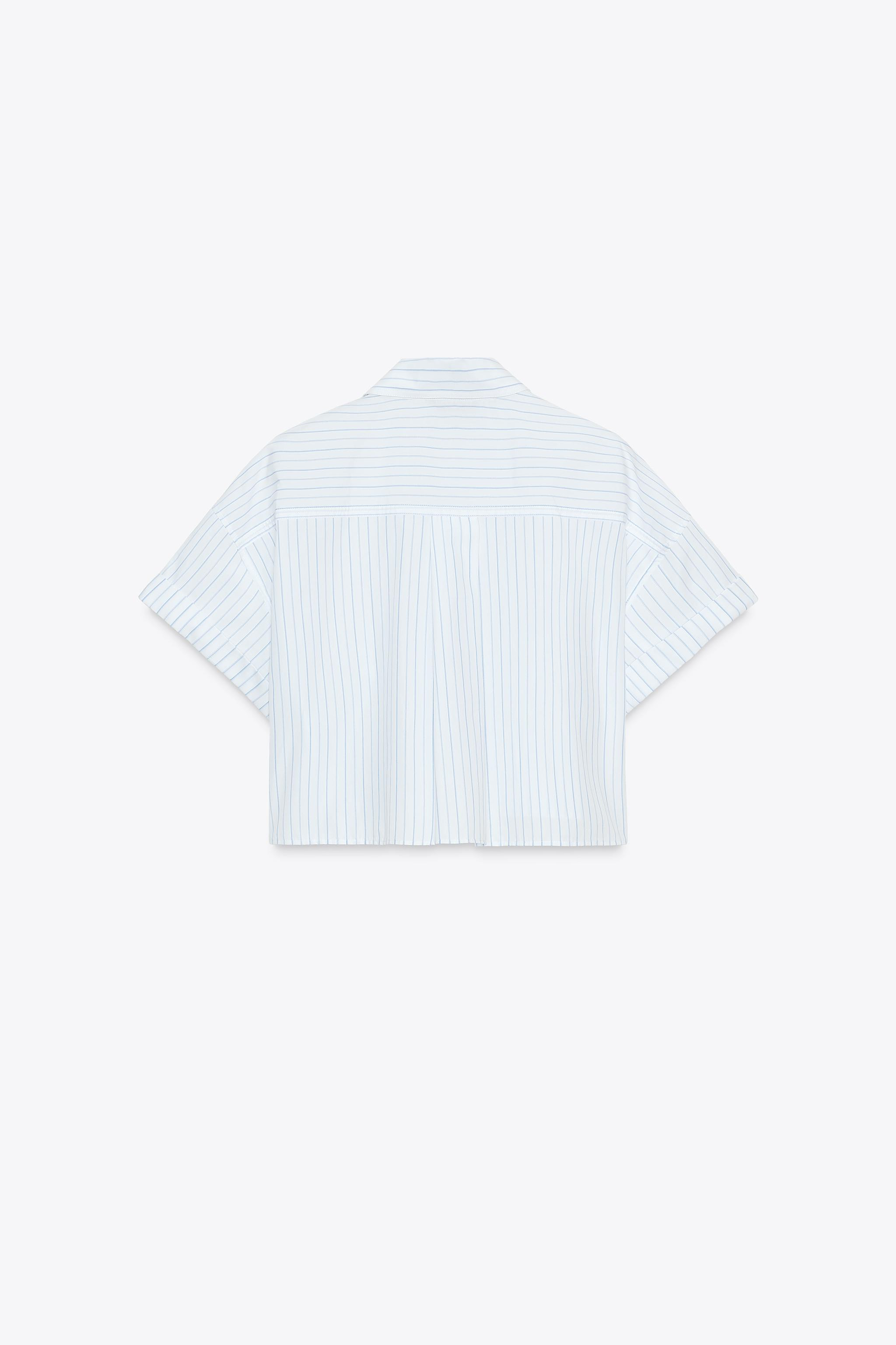 POPLIN CROP SHIRT | Zara US