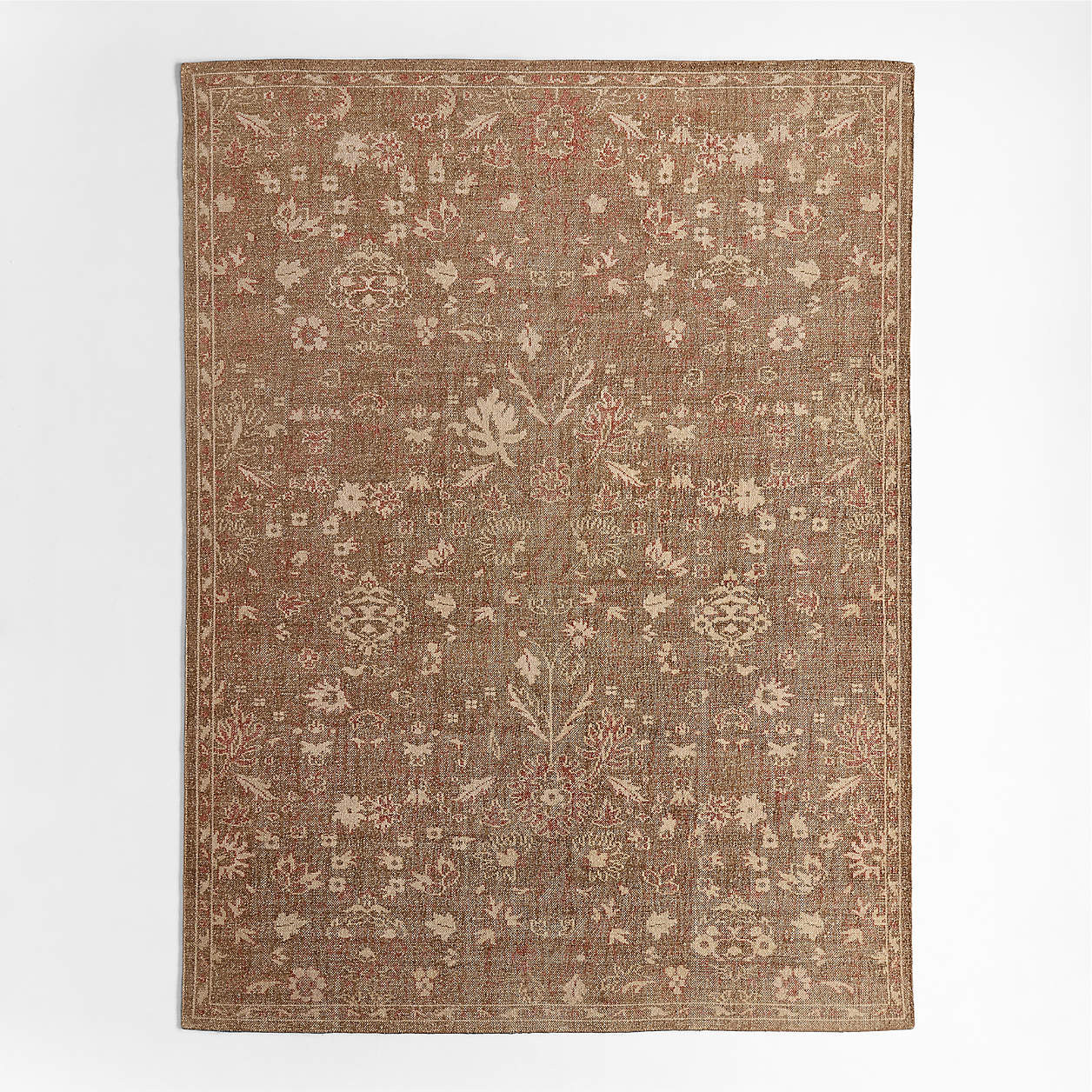 Tavira Performance Traditional Rust Red Handknotted Area Rug 9'x12' + Reviews | Crate & Barrel | Crate & Barrel