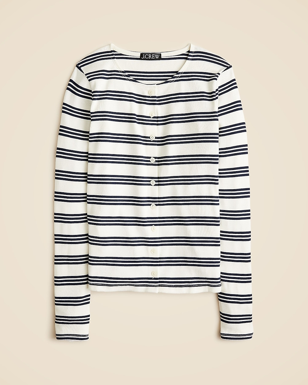Fine rib cardigan in stripe | J. Crew US