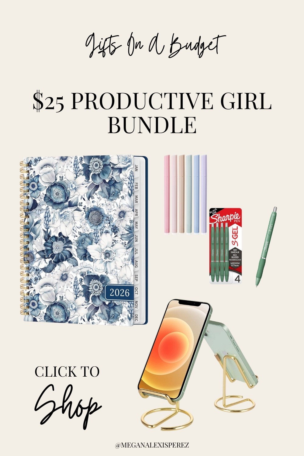 A $25 productivity gift bundle for moms who love simple planning. Neutral pens, mini planners, highlighters + cozy intentional living essentials. Perfect for resets, routines, and new year prep. 

#LTKHoliday #LTKGiftGuide #LTKselfcare