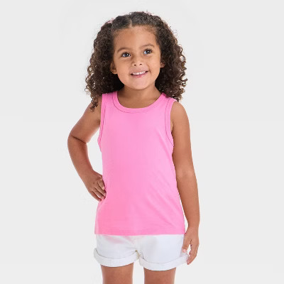 Toddler Girls' Tank Top - Cat & Jack™ - Clay Pink 4T: Relaxed Fit, Below Hip | Target