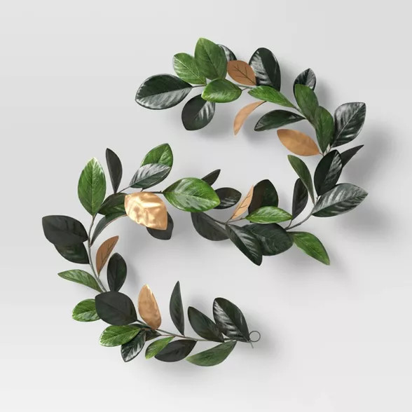 Golden Magnolia Garland - Threshold™ | Target