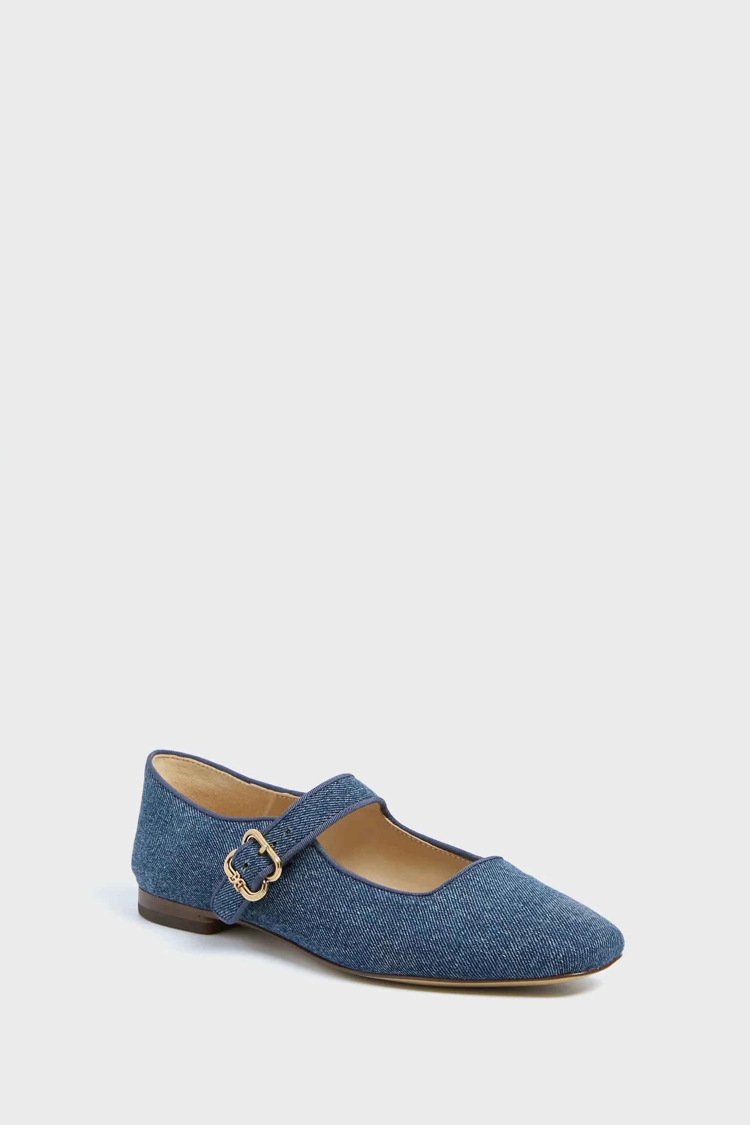 Summer Denim Twill Michaela Flats | Tuckernuck (US)