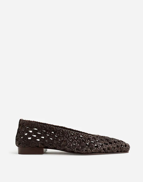 The Ruth Ballet Flat in Woven Leather | Madewell | Madewell