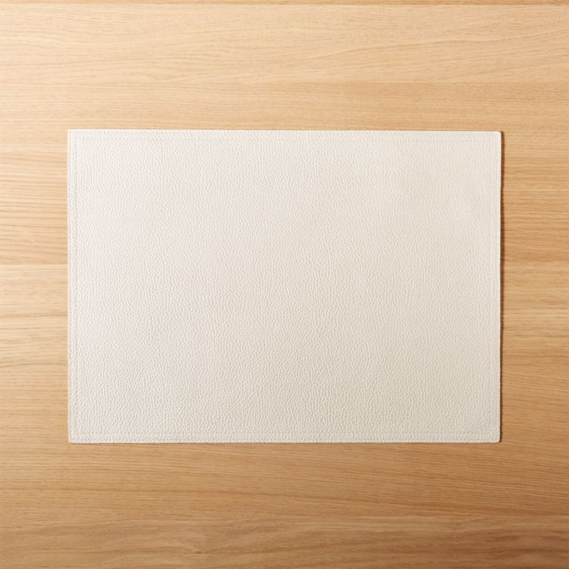 Modern White Faux Leather Placemat + Reviews | CB2 | CB2