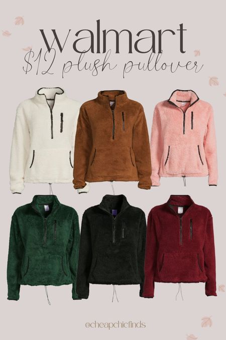 Walmart $12 no boundaries fleece sherpa pullovers!

I would size up a size or 2 in these! #ltkunder15 #ltkunder20 

#LTKSeasonal #LTKunder50 #LTKstyletip