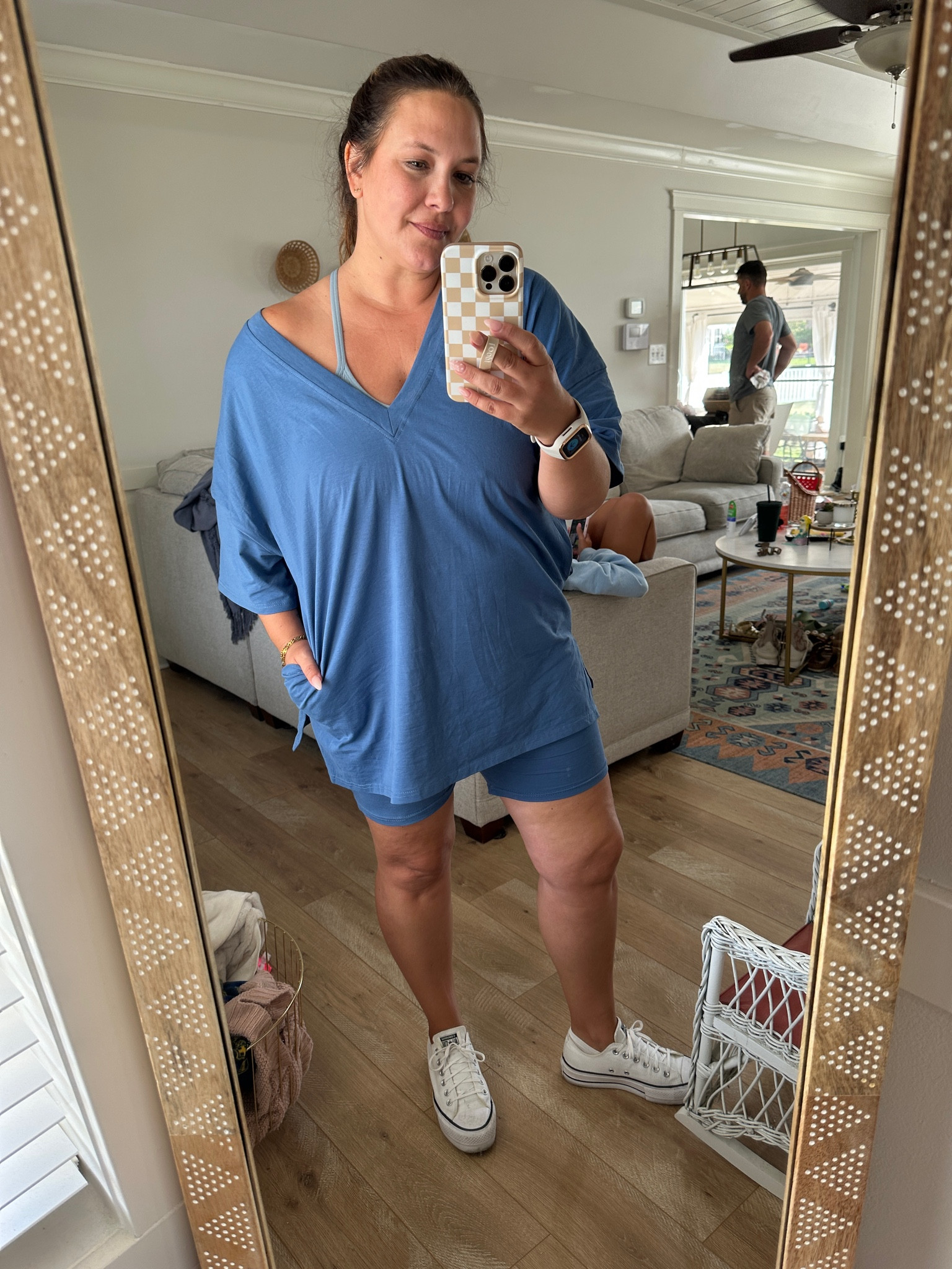 XL in Amazon matching set, xl/xxl in the layering tank 

#LTKcurves #LTKFind #LTKover40