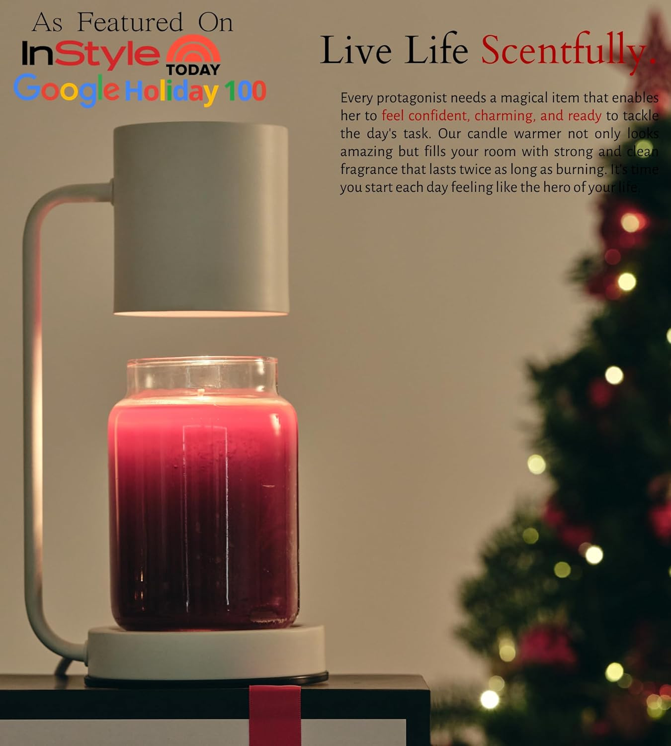 Cozyberry® Querencia™ Candle Warmer Lamp, Compatible with Yankee Candle Large Jar, Metal, Cand... | Amazon (US)